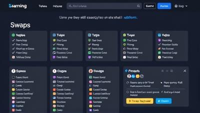 An online platform interface showcasing various skill categories available for swapping, with interactive features for users to list their skills, browse other offerings, and initiate skill exchange requests, promoting a dynamic and collaborative learning environment.