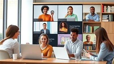An engaging online learning platform interface with diverse members interacting with insurance education materials and resources, showcasing a dynamic and interactive educational experience in insurance literacy.