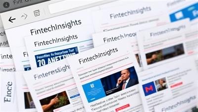 An email inbox filled with FintechInsights newsletters showcasing headlines, articles, and graphics on fintech innovations and trends, symbolizing the wealth of knowledge and updates subscribers receive through the newsletter.