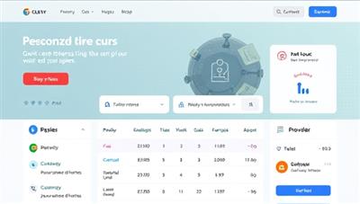 A modern marketplace platform interface showcasing a variety of personalized financial products, interactive comparison tools, user reviews, and provider ratings, creating a seamless and informative shopping experience for users looking for tailored financial solutions.