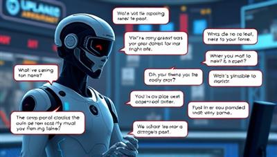 An artistic representation of a futuristic AI companion interacting with a gamer in a virtual game world, displaying dynamic dialogues, helpful suggestions, and personalized assistance, showcasing the potential of AI technology in gaming companionship.