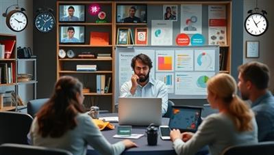 An online workshop setting with a diverse group of participants engaging with an enthusiastic instructor, surrounded by digital tools and materials related to the specific workshop topic, creating an interactive and immersive learning environment.