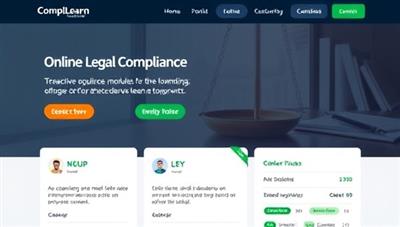 An engaging visual of an online legal compliance course interface featuring interactive modules, quizzes, and a progress tracker, designed to enhance learning and retention, reflecting the professionalism and educational value of CompliLearn Academy.