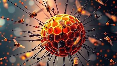 An artistic depiction of a digital hive buzzing with activity, symbolizing a dynamic and interconnected marketplace where niche freelancers offer specialized services, connecting businesses with unique talent and fostering innovation and collaboration in the gig economy.