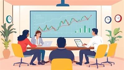 An engaging digital illustration showcasing a virtual investment club meeting with diverse members discussing investment strategies, analyzing stock charts, and exchanging insights, creating a dynamic and collaborative learning environment for beginner investors.