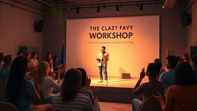 An artistic portrayal of a poetry workshop setting, featuring a virtual stage with a spotlight on a poet delivering a powerful performance, surrounded by an audience of diverse participants applauding and snapping in support, capturing the essence of creativity, community, and poetic expression at VerseCraft Academy.