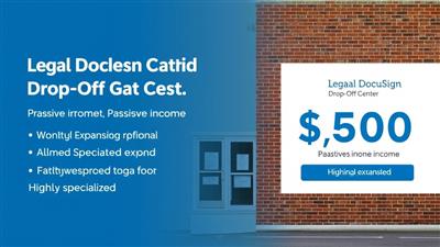 Legal DocuSign Drop-Off Center Brick-and-Mortar $1,000–$5,000 Passive income National expansion Highly specialized Jan 25 2025