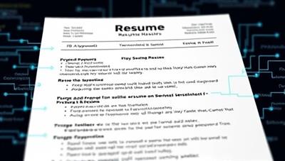 A dynamic visual of a resume being transformed and optimized by AI algorithms, with keywords and formatting suggestions appearing in real-time, creating a seamless and efficient resume enhancement process for job seekers.