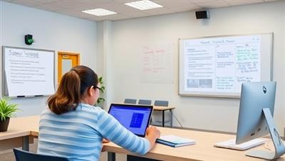 An interactive virtual classroom setting where a student and a peer tutor are engaged in a dynamic online tutoring session, with digital whiteboards and study materials displayed, showcasing a modern and effective learning environment.