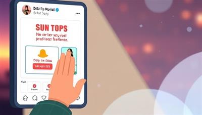 An animated social media story ad featuring a user tapping on interactive elements, such as swiping to reveal product details or participating in a poll, illustrating the engaging and interactive nature of the ad format.