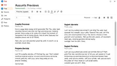 An email inbox screen showing personalized email previews for different recipients, highlighting tailored subject lines and content based on individual preferences and past interactions, conveying the power of AI-driven personalization.