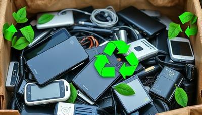 An eco-friendly image of electronic devices being collected for recycling, with a focus on sustainable practices and environmental conservation, showcasing the process of responsibly disposing of tech products and promoting eco-friendly alternatives.