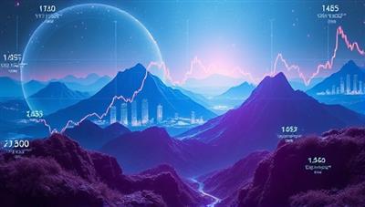 A futuristic digital landscape with vibrant crypto charts and graphs floating in the background, symbolizing growth and potential in the cryptocurrency market.