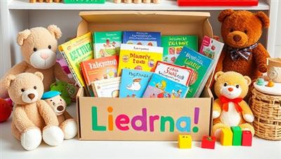 A colorful and engaging learning box filled with educational toys, books, and activities suited for a child's age group, surrounded by playful elements like stuffed animals and building blocks, sparking curiosity and excitement for learning.