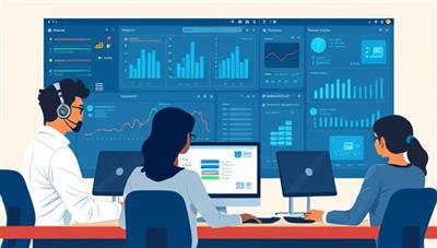 An illustrative image of a diverse team of tech experts working together remotely to solve a client's technical issue, with a virtual dashboard displaying real-time support requests, diagnostics, and resolutions, showcasing efficiency and expertise in tech care services.