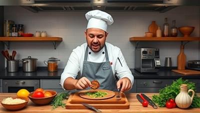 A virtual cooking class session featuring a chef demonstrating a gourmet dish preparation with step-by-step instructions and culinary tips through a live video stream, accompanied by a visually appealing kitchen setup and fresh ingredients, creating an immersive and interactive culinary experience.