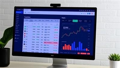 A computer screen displaying the CryptoBot Invest interface with real-time cryptocurrency prices, investment recommendations, and performance graphs, representing a cutting-edge and data-driven approach to digital currency investing that empowers users with smart investment decisions.