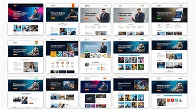 An array of vibrant and modern web design templates displayed on various devices, showcasing versatility and customization options for different businesses and industries.