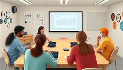 An interactive virtual classroom setting with avatars of users engaging in skill-sharing activities, exchanging knowledge and expertise through digital tools and collaborative learning experiences, fostering a sense of community and continuous personal development.