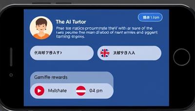 An interactive screenshot of the app displaying a user practicing pronunciation with the AI tutor, receiving instant feedback and gamified rewards for progress, creating an immersive and effective language learning experience.
