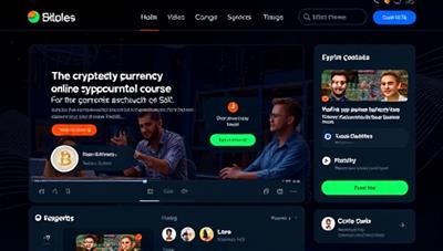 An online cryptocurrency course platform interface featuring engaging video lessons, interactive quizzes, and live Q&A sessions with industry experts, creating an immersive and educational experience for crypto enthusiasts and investors.