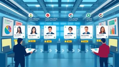 A dynamic visual representing a virtual marketplace where users can browse profiles of financial advisors, view testimonials, and schedule consultations, creating a digital hub for knowledge exchange, mentorship, and expert guidance in navigating complex financial decisions and career transitions.