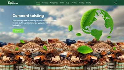 An eco-conscious marketplace interface featuring listings of recyclable mining waste materials, green technology solutions, and success stories of companies achieving sustainability goals through waste recycling initiatives, promoting a greener future for the mining industry.