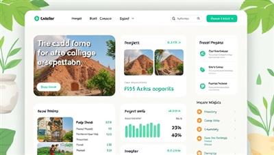A visually appealing marketplace interface mockup featuring eco-friendly project listings, impact metrics, and investor feedback, symbolizing transparency, sustainability, and positive social change through responsible investing.