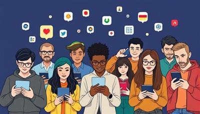 A visually appealing graphic showing a diverse group of individuals engaging with an AI-powered language learning platform on various devices, showcasing the platform's adaptability and inclusivity.