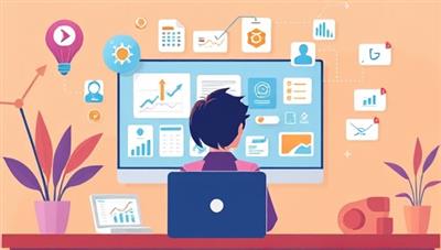 An inspiring digital illustration showcasing a professional receiving virtual career coaching, with a diverse set of career tools and resources displayed on a virtual desktop, symbolizing career growth, empowerment, and personalized guidance in the digital age.