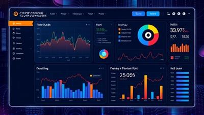 An innovative digital interface displaying a dynamic cryptocurrency portfolio dashboard with interactive charts, performance indicators, and real-time market data, reflecting the platform's advanced capabilities in managing and optimizing digital asset investments with ease and precision.