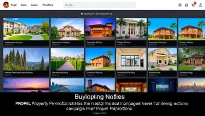 A dynamic social media feed displaying vibrant property listings, engaging real estate content, and interactive virtual tours, symbolizing the digital marketing prowess and captivating campaigns offered by Propel Property Promotions.