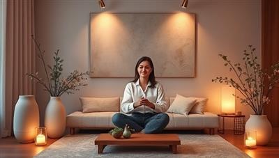 A tranquil virtual consultation room with calming essential oil diffusers, soothing background music, and a serene atmosphere, where a consultant is seen presenting customized aromatherapy blends to a client on a virtual call, evoking a sense of relaxation and well-being.