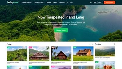 A digital platform showcasing a diverse range of eco-friendly travel destinations, sustainable accommodations, and conservation projects supported by the EcoExplorer Network, featuring vibrant images of nature reserves, eco-lodges, and responsible travel initiatives, inspiring travelers to explore the world sustainably.