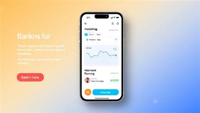 A modern and sleek banking app interface designed for freelancers, featuring tools for invoicing, expense tracking, and retirement planning, conveying convenience and tailored financial solutions for the freelance workforce, attracting independent professionals and gig workers.