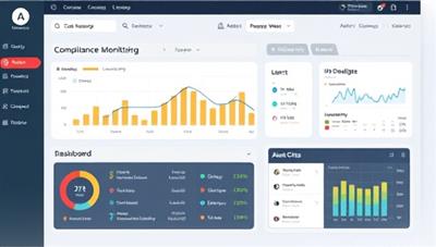 An illustration of a dashboard displaying compliance monitoring metrics, upcoming deadlines, and alerts, highlighting the convenience and effectiveness of the subscription-based compliance monitoring platform for businesses.