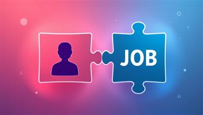 An engaging digital illustration of interconnected puzzle pieces representing the perfect match between a candidate and a job opportunity, symbolizing synergy and alignment.
