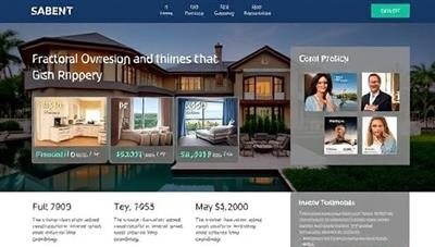 An engaging platform interface displaying a luxurious property with fractional ownership options highlighted, accompanied by financial performance metrics and investor testimonials, conveying the benefits of real estate investment through fractional ownership.
