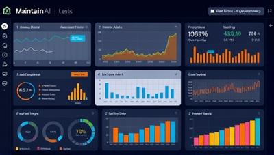 An AI-powered dashboard displaying real-time equipment data, maintenance alerts, and performance metrics, illustrating the predictive maintenance capabilities of MaintainAI in optimizing warehouse machinery and ensuring smooth operations.