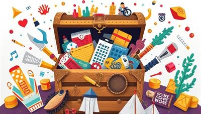 An artistic depiction of a treasure trove overflowing with diverse and specialized skills, symbolizing the abundance of talent available on the platform and the valuable connections it facilitates within niche industries.