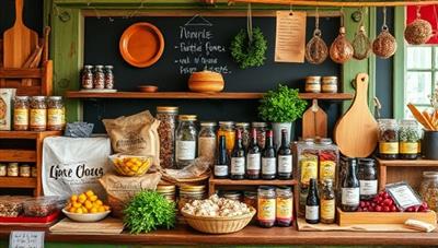 An inviting digital marketplace layout showcasing a variety of homemade goods, artisanal treats, and specialty products, creating an online destination for culinary enthusiasts to discover and support local creators through Homemade Harvest Hub.
