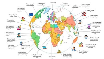 A digital globe representing diverse cultures and languages interconnected through virtual communication channels, with language learners engaging in lively conversations, sharing cultural insights, and learning from each other, fostering a sense of global unity and linguistic diversity.