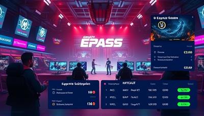An engaging digital artwork showcasing a futuristic esports arena with high-tech gaming setups, competitive teams facing off in a virtual battle, and a dynamic betting interface displaying real-time odds and predictions for an esports betting subscription service.