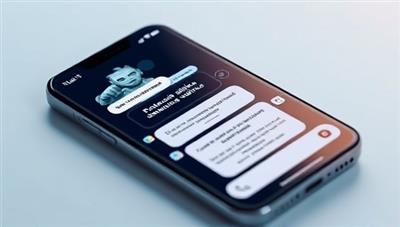 An engaging chatbot interface on a smartphone screen, showcasing personalized financial advice and investment tips in a conversational format, symbolizing convenience and accessibility.