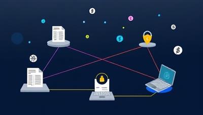 An illustrative representation of a digital platform connecting SMEs with investors through a secure online interface, with invoices and financial transactions flowing seamlessly between the two parties, symbolizing efficient and transparent invoice financing for SME growth.