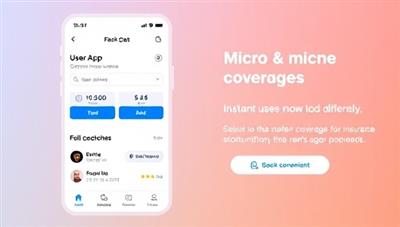 An interactive mobile app interface showing users selecting and customizing their instant micro-insurance coverage with a seamless and user-friendly design, emphasizing speed and convenience.