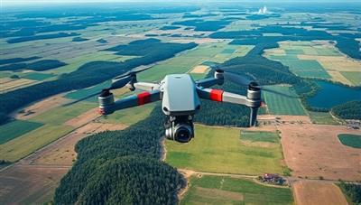 Aerial view of a scenic landscape captured by a drone, showcasing intricate details and stunning perspectives that highlight the beauty and uniqueness of aerial photography services offered by SkyView Perspectives.