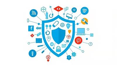 An artistic representation of a shield made of interconnected freelance tools and symbols, signifying protection and security for independent workers in a digital landscape.