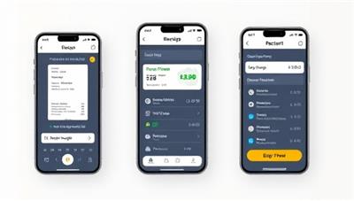 An interactive mobile app interface showcasing digital receipt scanning, expense categorization, and real-time expense tracking features, designed with a clean and modern aesthetic, reflecting efficiency and convenience in expense management for businesses and individuals.