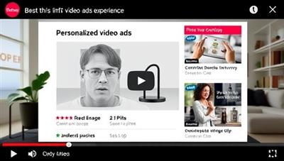 An interactive video player displaying a personalized ad experience with customized content and product recommendations based on the viewer's preferences, highlighting the platform's ability to create engaging and tailored video ads for individual users.